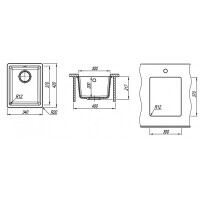 Кухонная мойка Flortek Ринг 300 мокко (24.050.А0300.303)