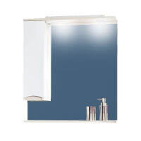 Зеркало-шкаф Бриклаер Токио 80 L светлая лиственница/белый