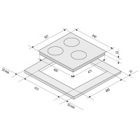 Встраиваемая индукционная варочная панель Krona INIZIO 45 BL