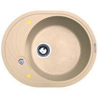 Кухонная мойка Zigmund & Shtain Kreis OV 575 топленое молоко