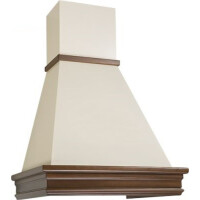 Каминная вытяжка Elikor Вилла Луизиана 90П-650-П3Д бежевый/бук орех