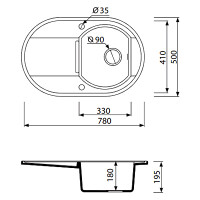 Кухонная мойка Marmorin Otago Black Metalic (505 113 012)