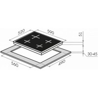 Встраиваемая комбинированная варочная панель Maunfeld EEHE.64.5EB/KG