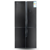 Холодильник Ginzzu NFK-500 черное стекло