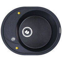 Кухонная мойка Zigmund & Shtain Kreis OV 575 темная скала