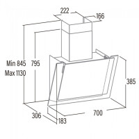 Каминная вытяжка Cata Valto 700 XGWH