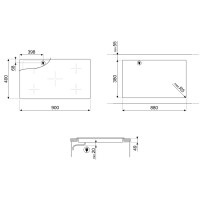 Встраиваемая индукционная варочная панель Smeg SIH7933B