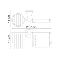 Держатель туалетной бумаги и освежителя WasserKraft Wern K-2559