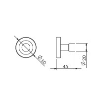 Крючок одинарный Langberger Burano 11031A