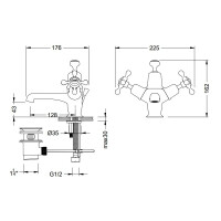 Смеситель для раковины Schein Nell Thames D115CL/8056003