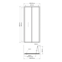 Душевая дверь WasserKraft 78F04