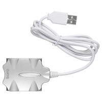 Разветвитель USB 2.0 Buro BU-HUB4-0.5-U2.0 Candy серебристый
