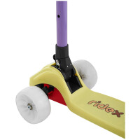 Самокат Ridex 3-х колесный Juicy, 120/80 мм, желтый/фиолетовый (4680459153937)