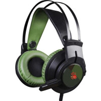 Гарнитура A4Tech Bloody J450 черный/зеленый