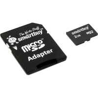 Карта памяти Smartbuy MicroSD 2GB+SD адаптер