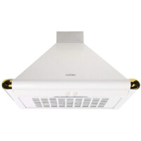 Каминная вытяжка Elikor Сатурн 50П-180-В1Л белый/белый/золото