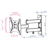 Кронштейн для телевизора Kromax Dix-22 black