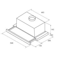 Встраиваемая вытяжка Jetair Aurora LX/WH/F/60