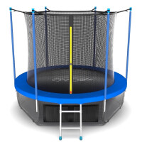 Батут Evo Jump Internal 8ft Lowernet синий + сетка