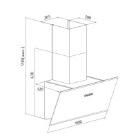 Каминная вытяжка Zugel ZHC601B