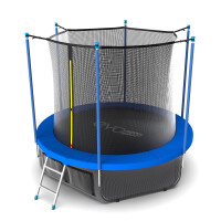 Батут Evo Jump Internal 8ft Lowernet синий + сетка
