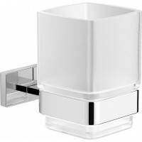 Стакан настенный квадратный Langberger Alster (11911A) хром/стекло