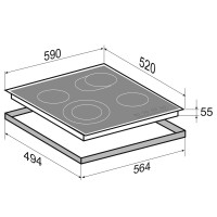 Встраиваемая электрическая варочная панель Zigmund & Shtain CN 40.6 B