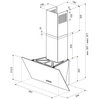 Каминная вытяжка Krona Helga 600 white S