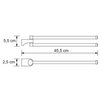Держатель полотенец рога WasserKraft Kammel K-8331