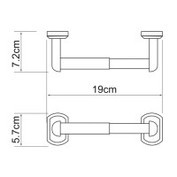 Держатель туалетной бумаги WasserKraft Oder K-3022