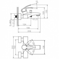Смеситель для ванны Schein Whirl 42205/8035020
