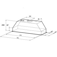 Встраиваемая вытяжка Kronasteel Mini 900 White