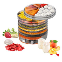 Сушилка для овощей Великие реки Волга-9 серо-оранжевая