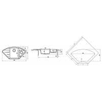 Кухонная мойка Flortek Крокус 980 черный (23.040.E0980.102)