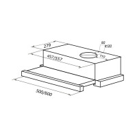 Встраиваемая вытяжка Maunfeld VS Light 60 бежевый