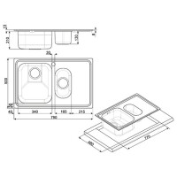 Кухонная мойка Smeg SP7915DOT