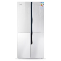 Холодильник Ginzzu NFK-500 белое стекло