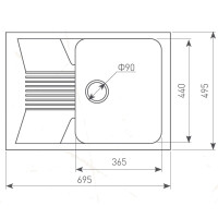 Кухонная мойка Zigmund & Shtain Klassisch 695 черный базальт