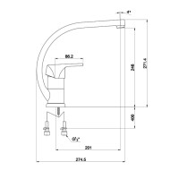 Смеситель для кухни Timo Nordic 0156U black