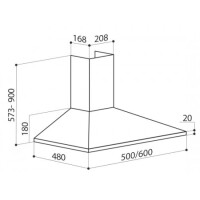 Каминная вытяжка Lex Basic 600 ivory