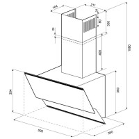 Каминная вытяжка Kronasteel Irida sensor 600 white