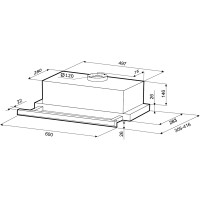Встраиваемая вытяжка Krona Kamilla Slim 600 Inox/Inox 2 мотора