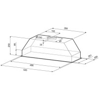 Встраиваемая вытяжка Krona Runa 600 White PB