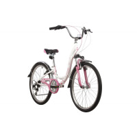 Велосипед Novatrack 24SH6V.BUTTERFLY.11PN22 белый-розовый