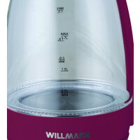 Чайник электрический Willmark WEK-1708G бордовый