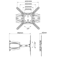 Кронштейн для телевизора Onkron M5 черный