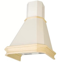 Каминная вытяжка Elikor Пергола 60П-650-П3Л бежевый/бук крем патина/золотистый