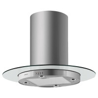 Островная вытяжка Maunfeld Berta 90 нержавеющая сталь/прозрачное стекло