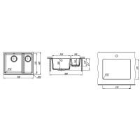 Кухонная мойка Flortek 24055 D 0510305