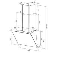 Каминная вытяжка Krona Liora 600 black S